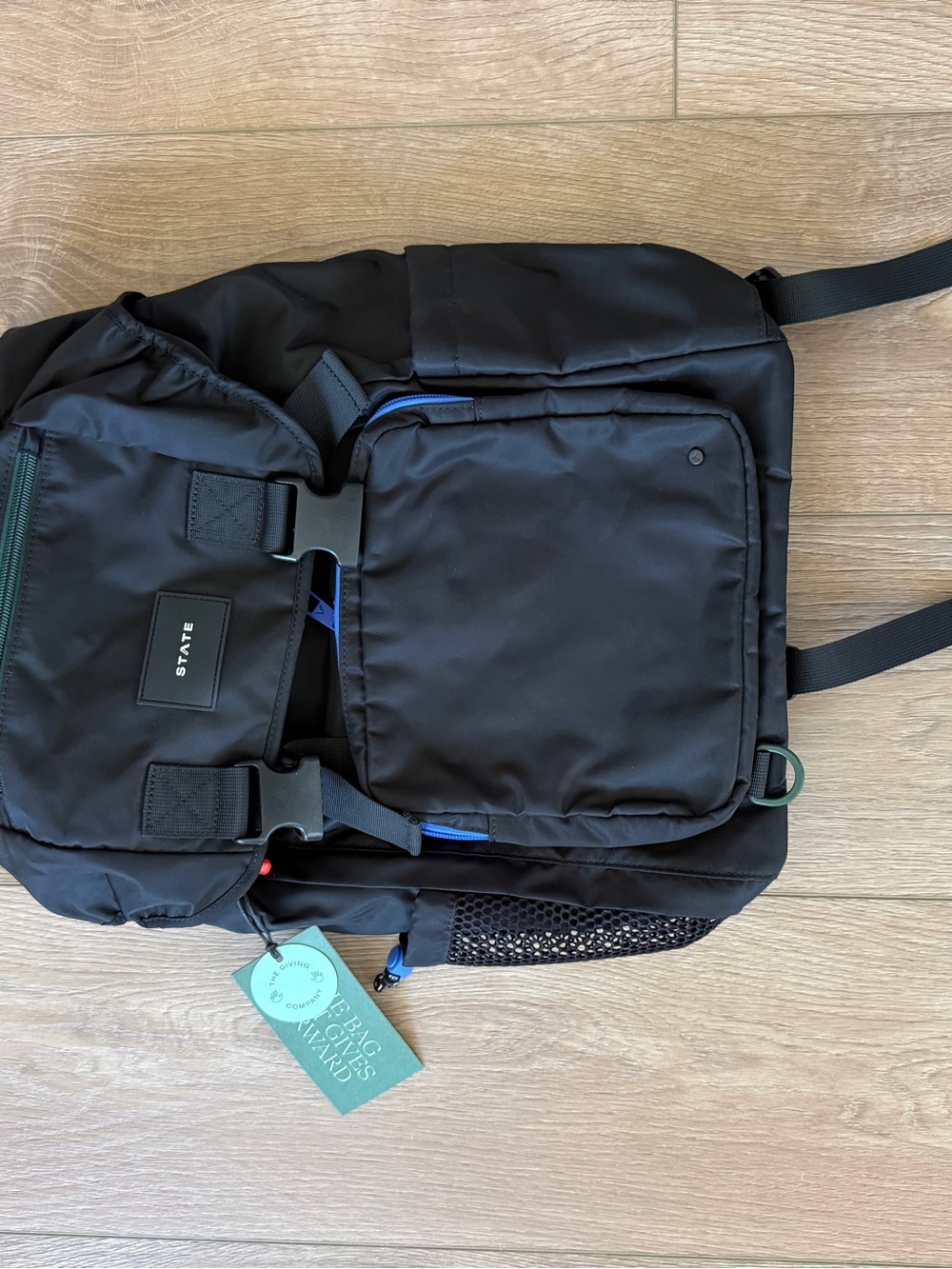 STATE Nylon Grove Rucksack Black Backpack- NWT - Picture 2 of 7